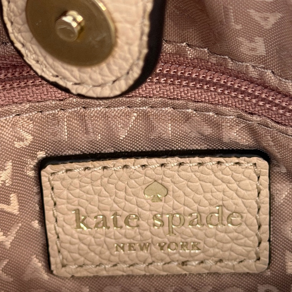 kate spade New York Pebbled Leather Satchel in WarmBeige - Picture 7 of 8